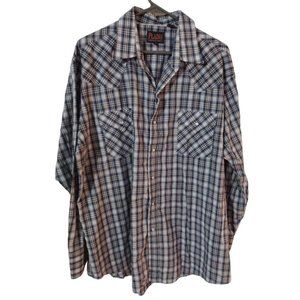 Men's‎ XL Plains Western Wear Long Sleeve Pearl Button Shirt